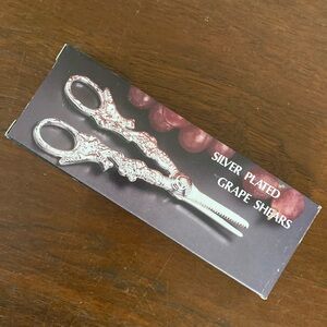 Vintage Silver Plated Grape Shears Scissors New in Box